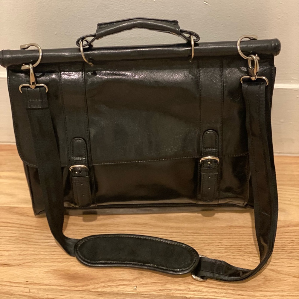 Wilson leather Black Leather Men's Bag
